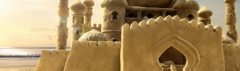 Concours de châteaux de sable.