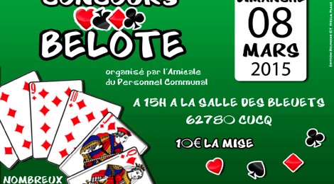 Concours de belote organisé par l’amicale du personnel communal