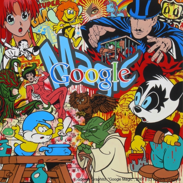 Speedy Graphito, Plus ou moins, 1989, 150x150 cm © Speedy Graphito