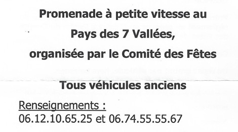 PROMENADE TOUT VÉHICULE ANCIEN