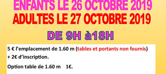 VIDE DRESSING ET BOURSES AU JOUETS