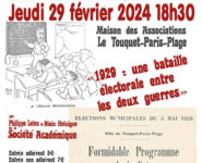 CONFÉRENCE « 1929 : UNE BATAILLE ÉLÉCTORALE ENTRE LES 2 GUERRES »