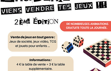 BOURSE AUX JOUETS « VIENS VENDRE TES JEUX »