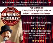 DÎNER SPECTACLE CABARET "LES COMÉDIES MUSICALES"